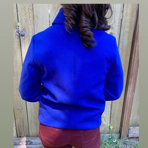 Tommy Hilfiger NWOT blue button up cinch coat sz 2 - Picture 6 of 11